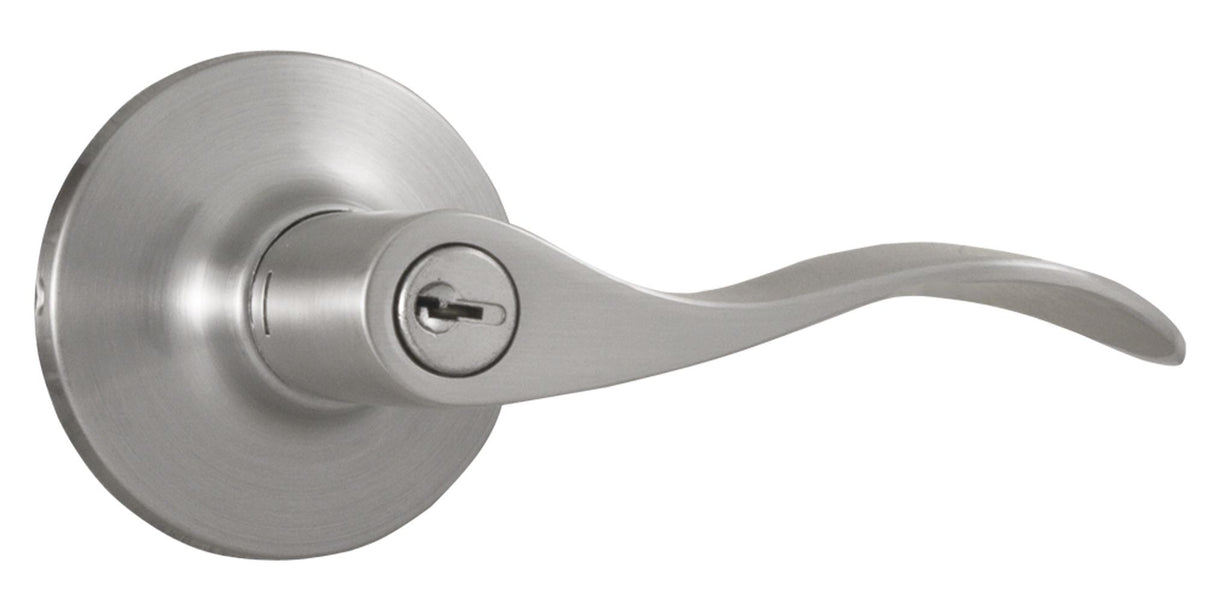 Weslock 00240XNXNFR23 New Haven Entry Lock with Adjustable Latch and Full Lip Strike Satin Nickel Finish