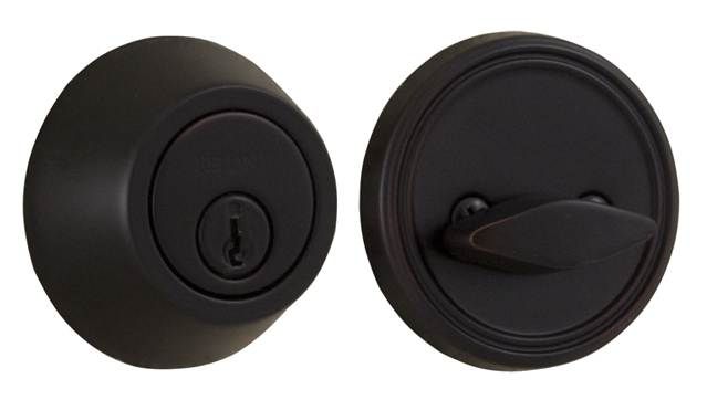 Weslock 00271-1-1FR22 Single Cylinder Deadbolt with Adjustable Latch and Deadbolt Strike Oil Rubbed Bronze Finish