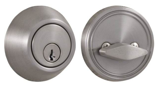 Weslock 00271-N-NFR22 Single Cylinder Deadbolt with Adjustable Latch and Deadbolt Strike Satin Nickel Finish