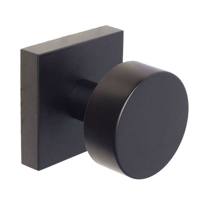 Weslock 007004242FR20 Mesa Knob Passage Lock with Adjustable Latch and Full Lip Strike Matte Black Finish