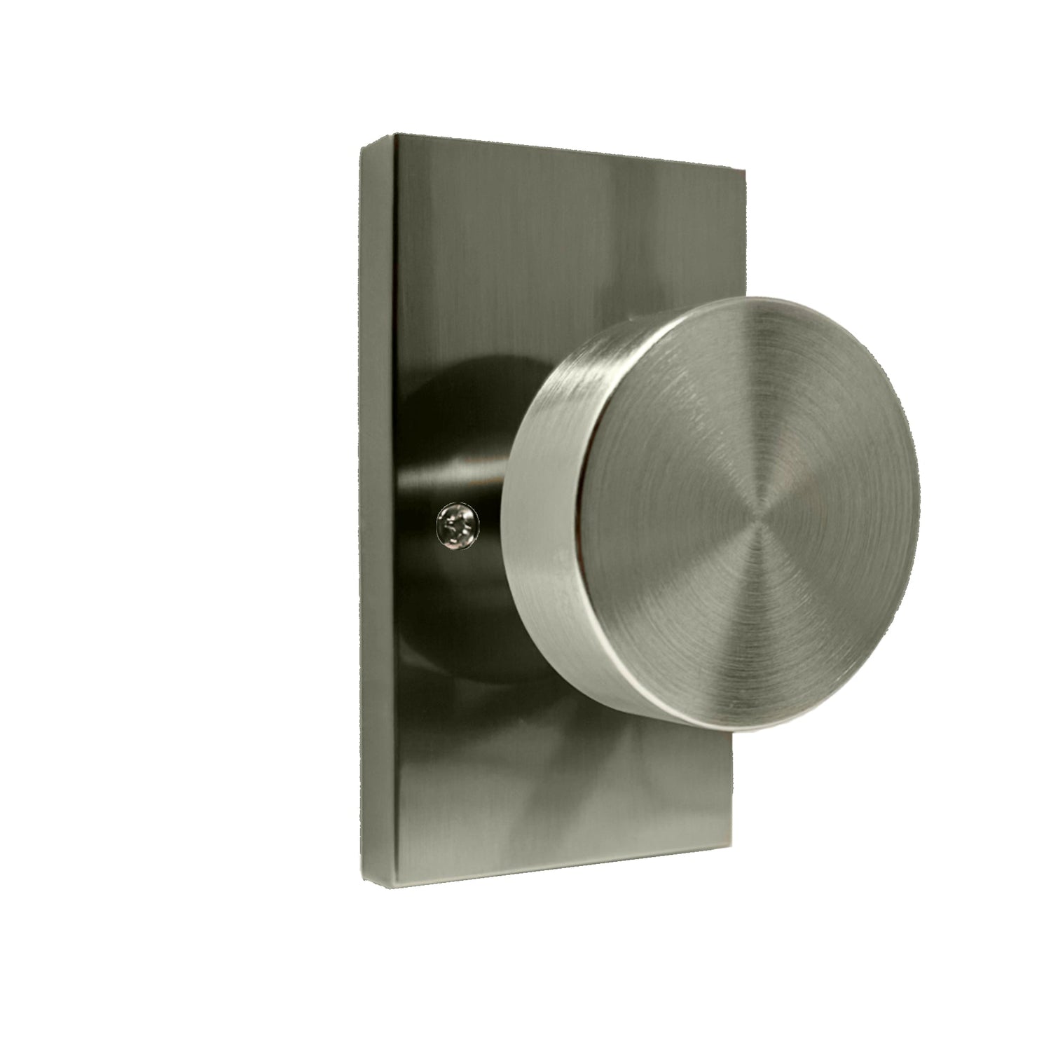 Weslock 009054N--0020 Mesa Knob with Rectangular Rose Half Dummy Lock Satin Nickel Finish