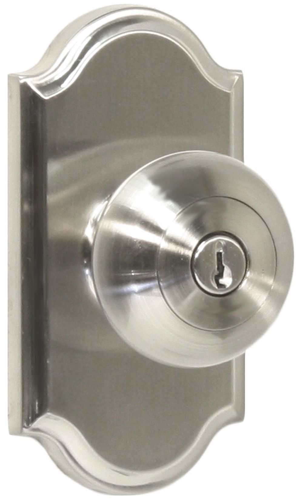Weslock 01740ININSL23 Impresa Premiere Entry Lock with Adjustable Latch and Full Lip Strike Satin Nickel Finish