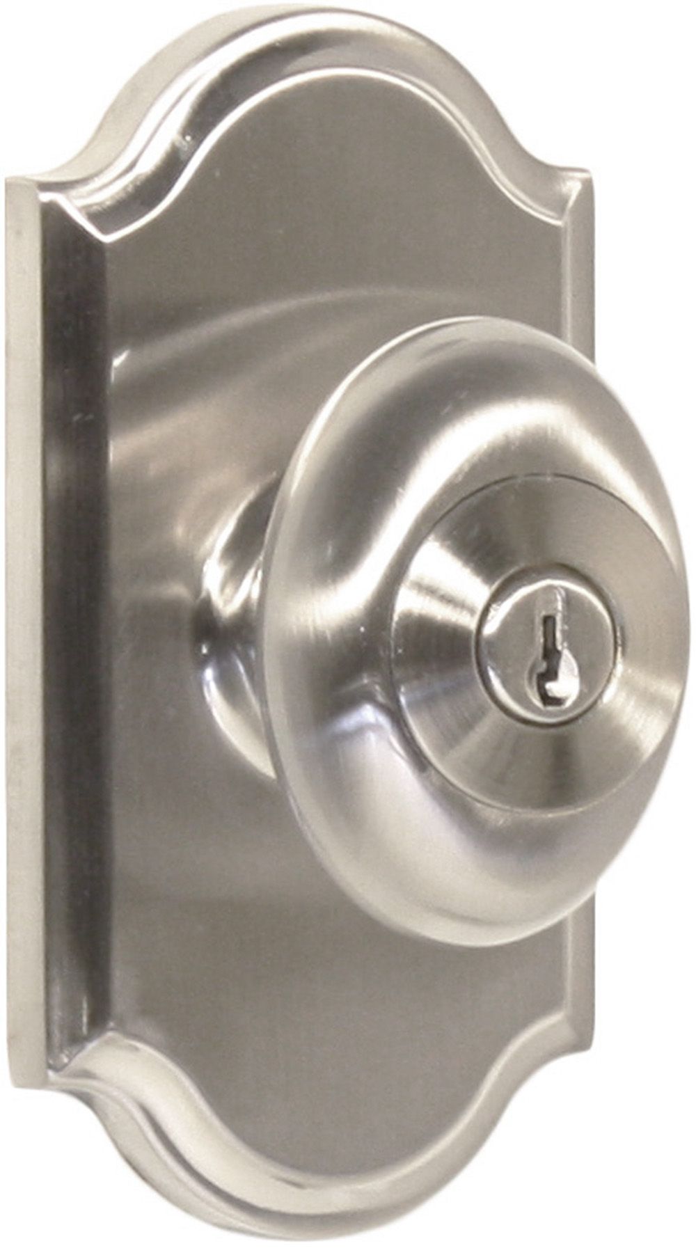 Weslock 01740JNJNSL23 Julienne Premiere Entry Lock with Adjustable Latch and Full Lip Strike Satin Nickel Finish