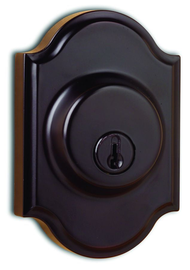 Weslock 01771-1-1SL23 Single Cylinder Premiere Deadbolt with Adjustable Latch and Deadbolt Strike Oil Rubbed Bronze Finish