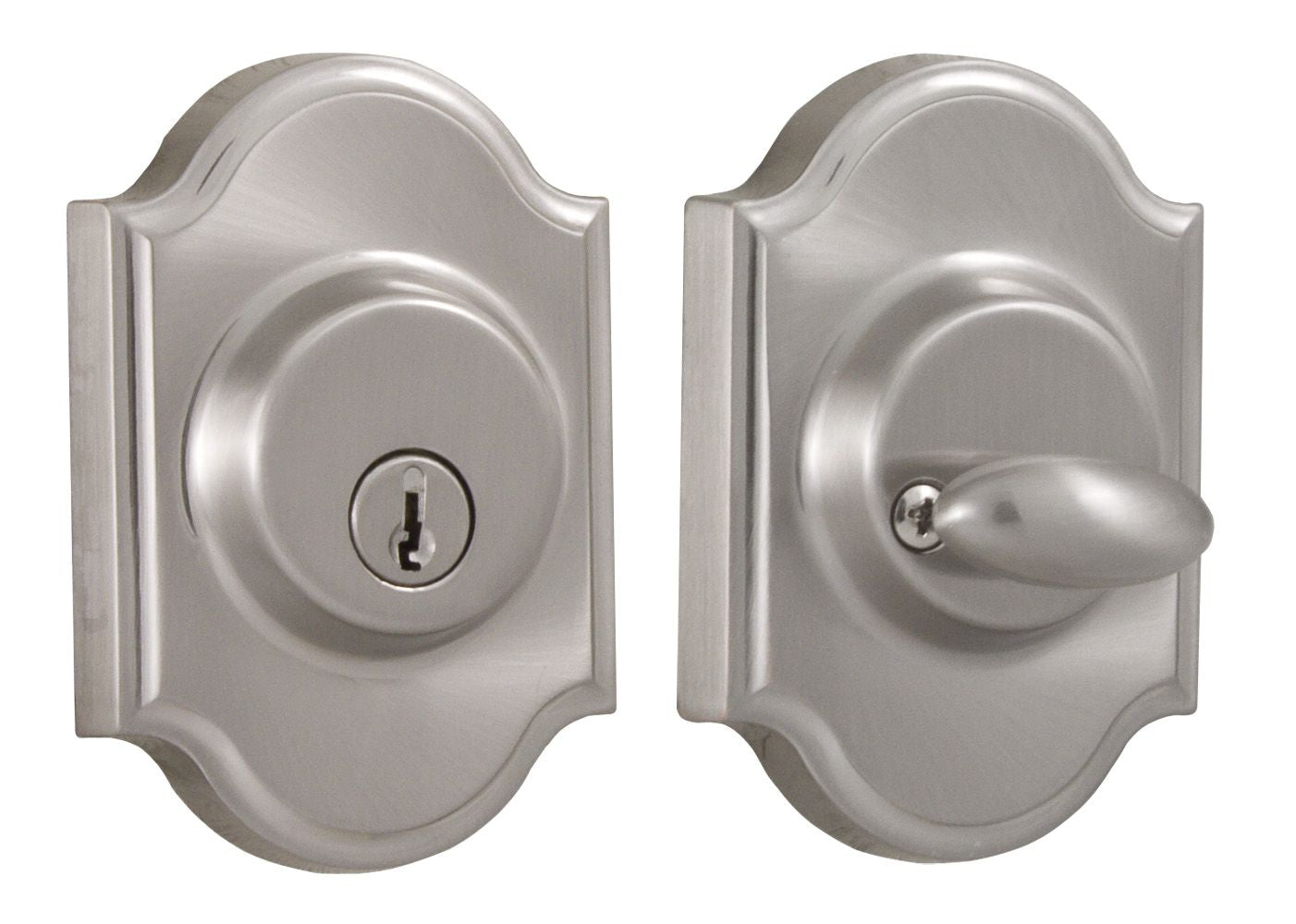 Weslock 01771-N-NSL23 Single Cylinder Premiere Deadbolt with Adjustable Latch and Deadbolt Strike Satin Nickel Finish