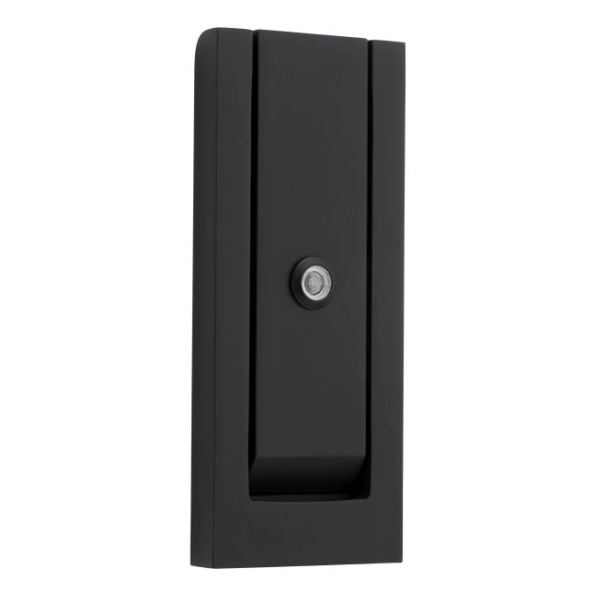 Baldwin 0185190 Modern Door Knocker with Scope Satin Black Finish