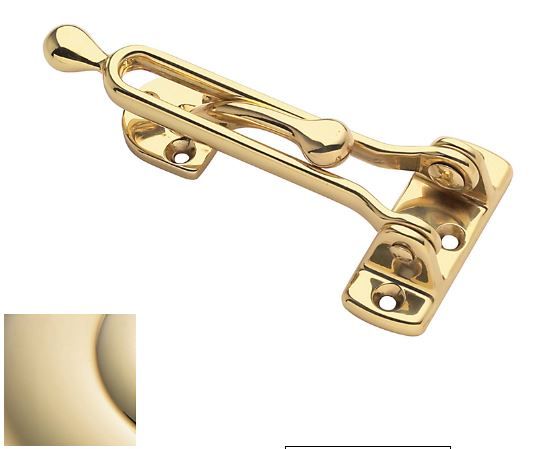 Baldwin 0250003 Door Guard Lifetime Brass Finish