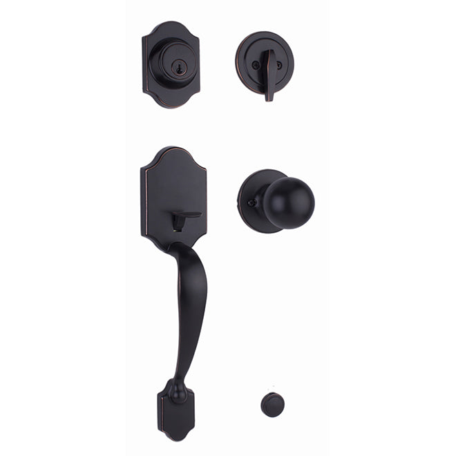 Weslock 02820-1G1FR2D Parkside Single Cylinder Handleset with Hudson Trim