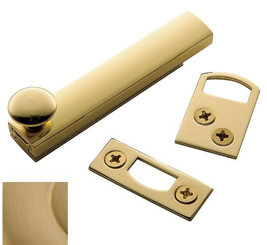 Baldwin 0321033 3" Surface Bolt Vintage Brass Finish