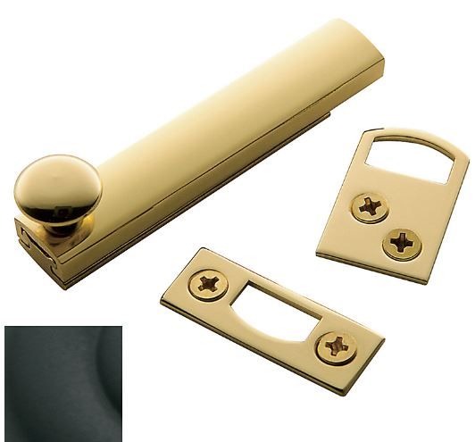 Baldwin 0321190 3" Surface Bolt Satin Black Finish