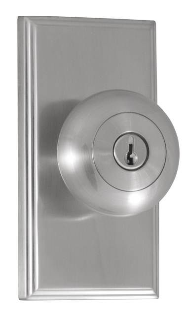 Weslock 03740ININSL23 Impresa Woodward Entry Lock with Adjustable Latch and Full Lip Strike Satin Nickel Finish