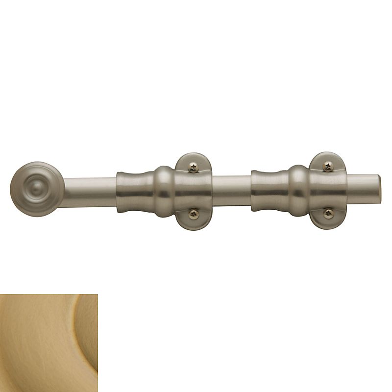 Baldwin 0380033 8" Ornamental Surface Bolt Vintage Brass Finish