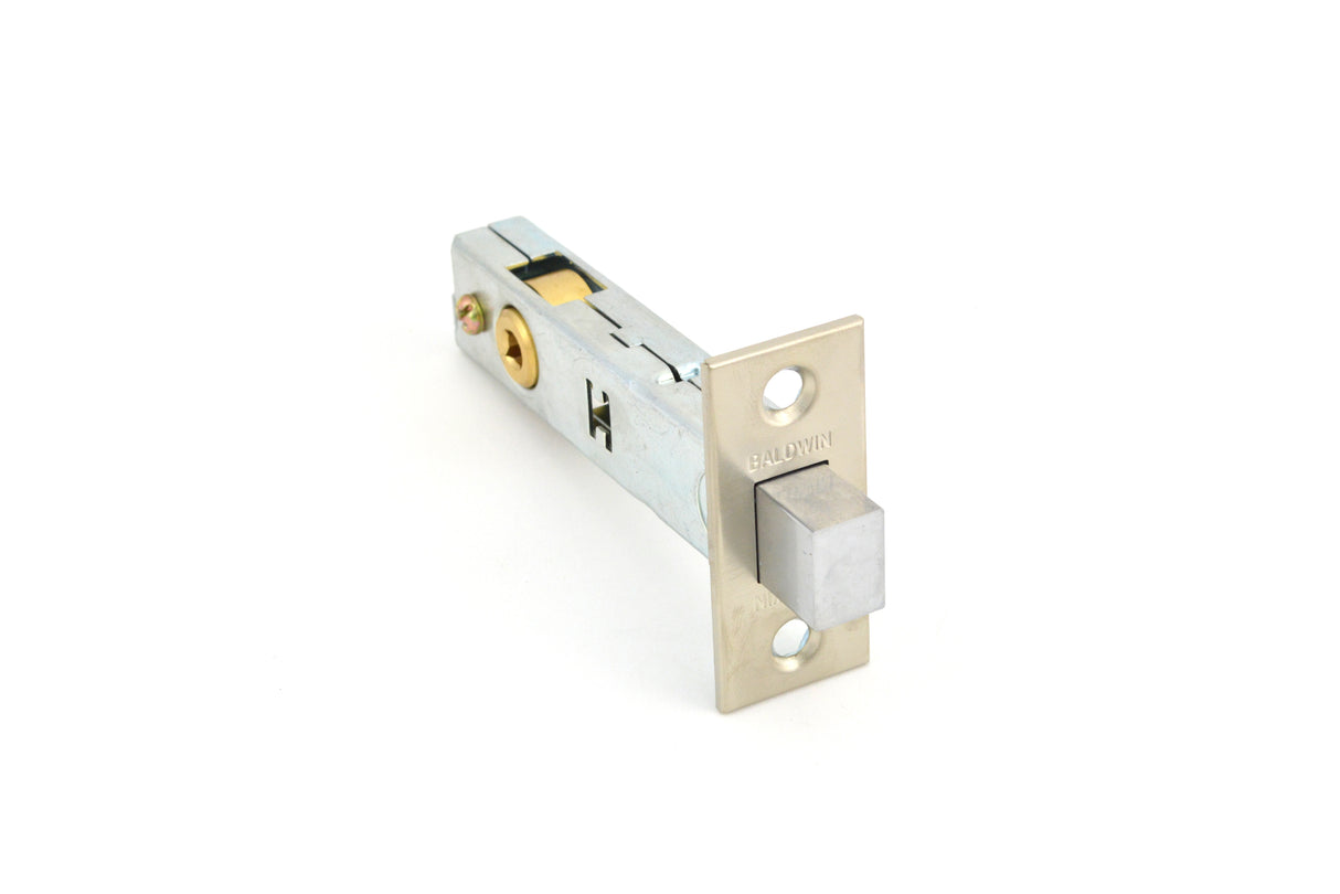 Baldwin 0413056LTP Contemporary Mortise Door Bolt with 2-3/4" Backset Less Turn Piece Lifetime Satin Nickel Finish