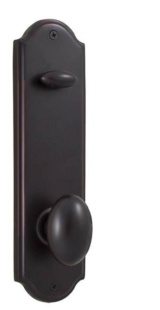 Weslock 06600--J1SL20 Julienne Interior Single Cylinder Handleset Trim for Mansion or Philbrook with Adjustable Latch and Round Corner Strikes Oil Rubbed Bronze Finish