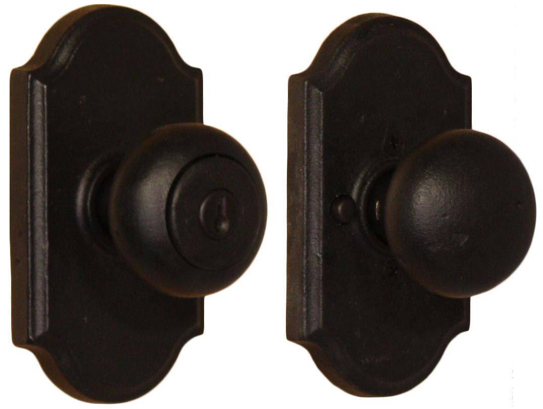 Weslock 07140F2F2SL23 Wexford Premiere Entry Lock with Adjustable Latch and Full Lip Strike Black Finish