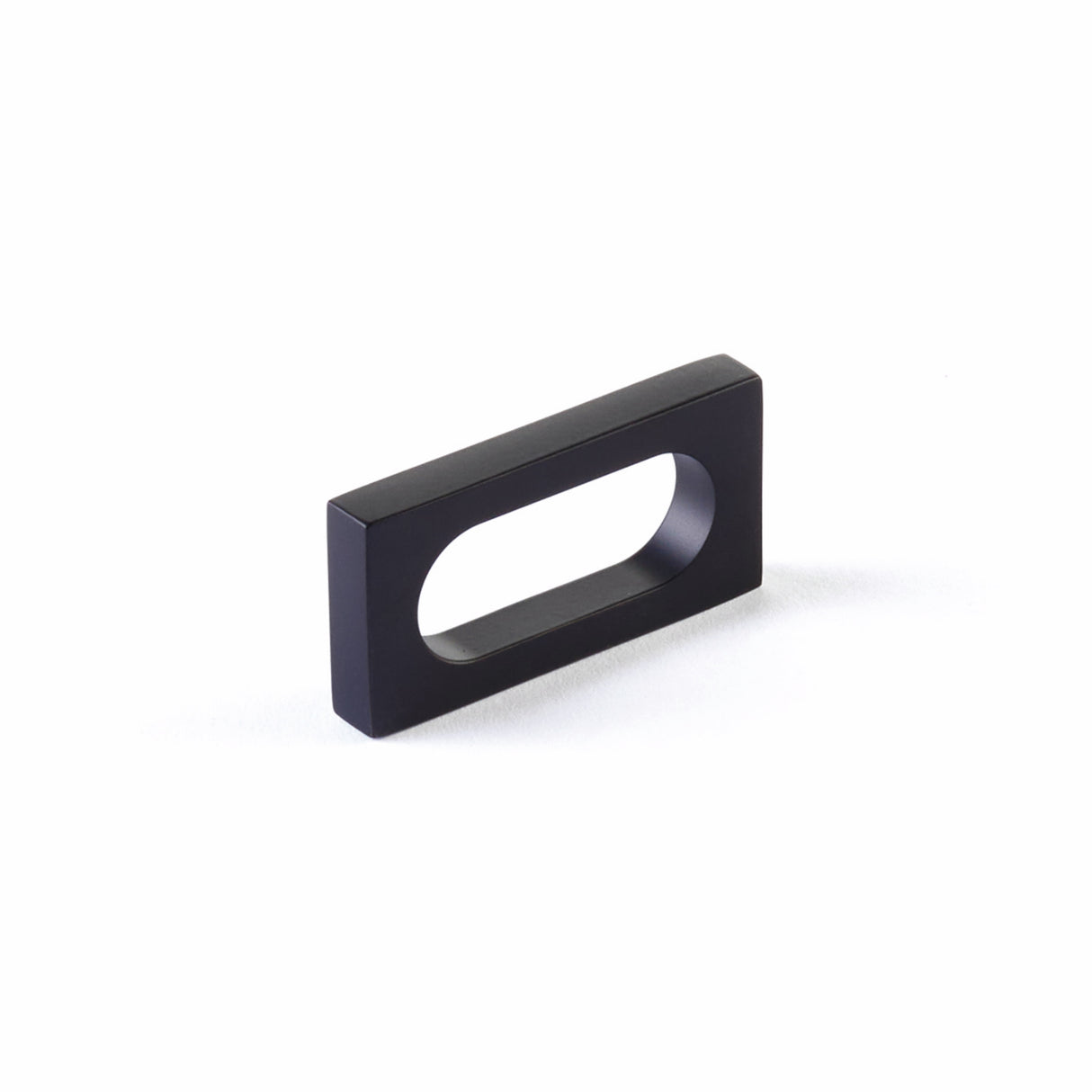 Schaub 10031-MB 2-3/8" Cafe Modern Oval Slot Cabinet Pull with 2" Center to Center Matte Black Finish
