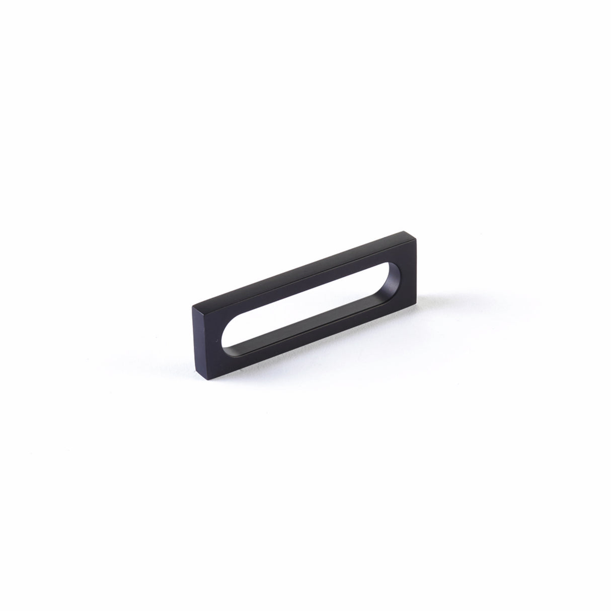 Schaub 10032-MB 3-7/8" Cafe Modern Oval Slot Cabinet Pull with 3-1/2" Center to Center Matte Black Finish