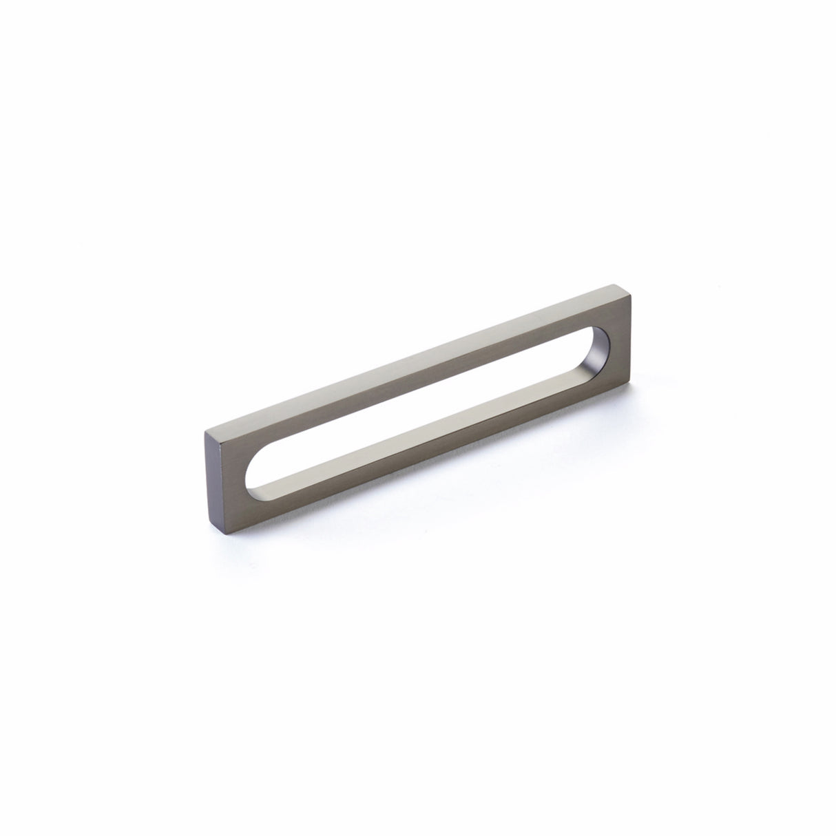 Schaub 10033-GM 5-3/8" Cafe Modern Oval Slot Cabinet Pull with 5" Center to Center Gun Metal Finish