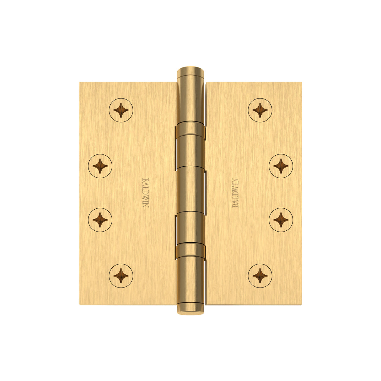 Baldwin 1041044I 4" x 4" Ball Bearing Mortise Square Hinge Lifetime Satin Brass Finish
