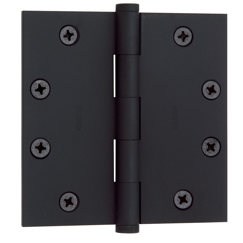 Baldwin 1045190I 4-1/2" x 4-1/2" Mortise Square Hinge Satin Black Finish
