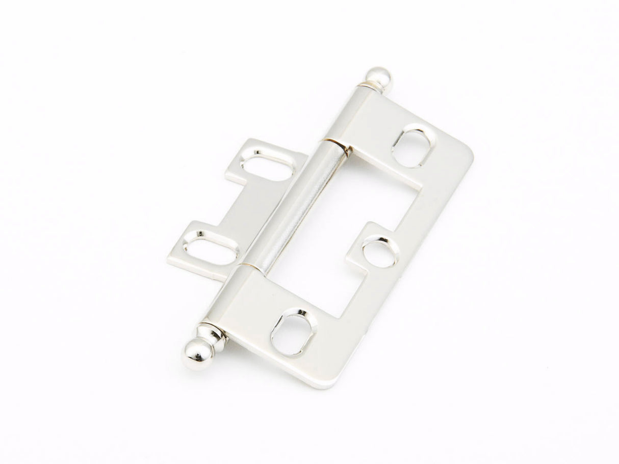 Schaub 1100B-PN Ball Tip Non-Mortise Cabinet Hinge Polished Nickel Finish