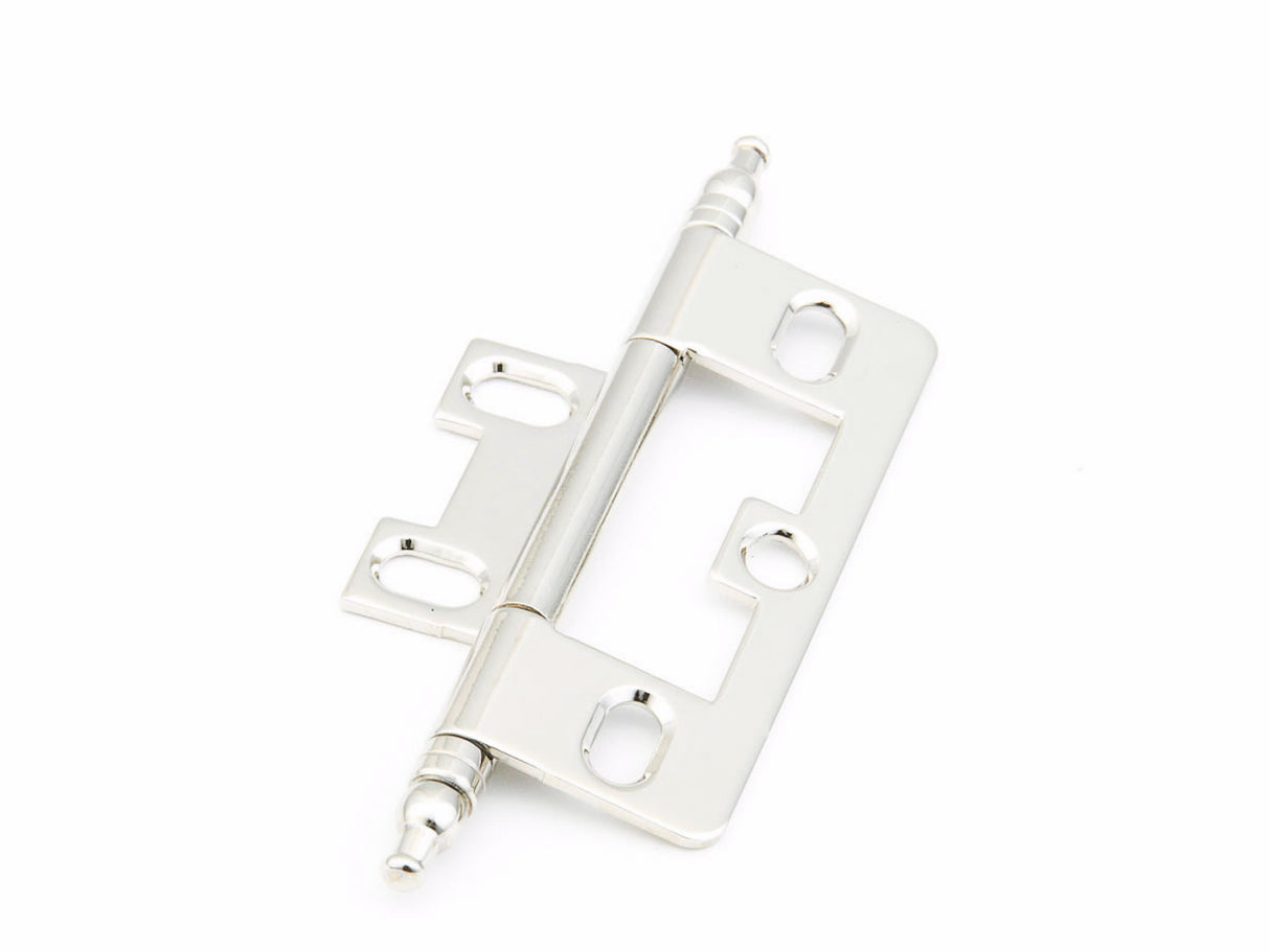 Schaub 1100M-PN Minaret Tip Non-Mortise Cabinet Hinge Polished Nickel Finish