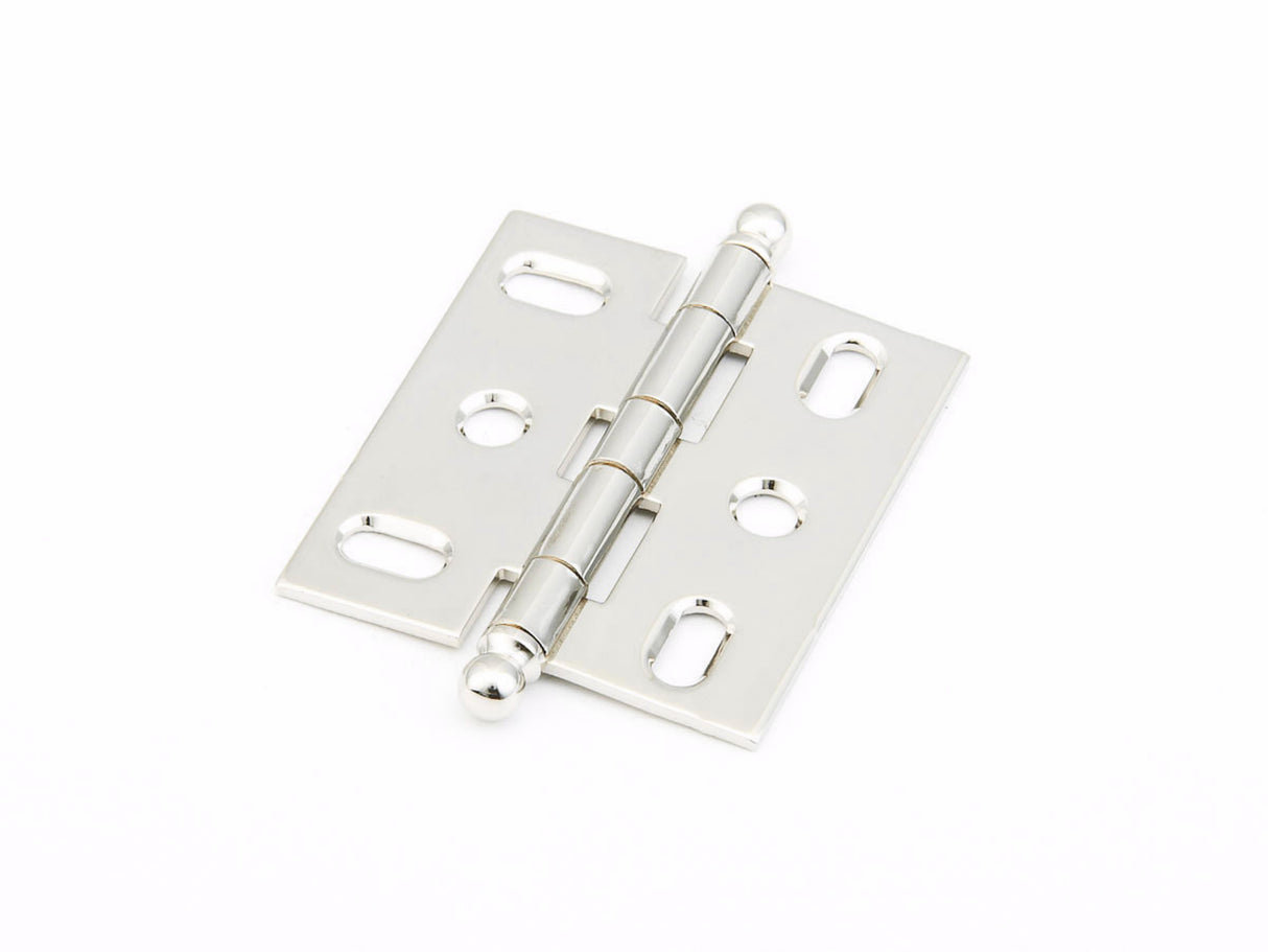 Schaub 1111B-PN Ball Tip Mortise Cabinet Hinge Polished Nickel Finish