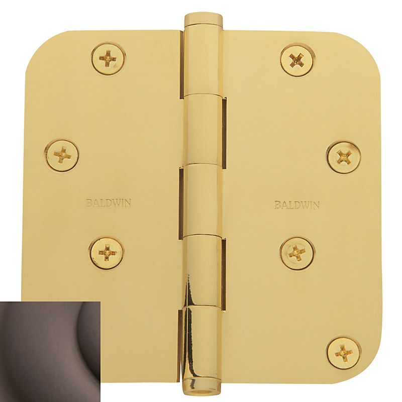 Baldwin 1140112I 4" X 4" - 5/8" Radius Mortise Hinge Venetian Bronze Finish
