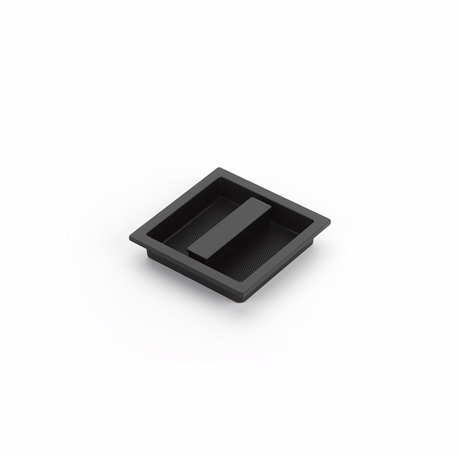 Schaub 1207-MB 3-7/8" x 3-7/8" Modo Centered Recessed Pull Matte Black Finish