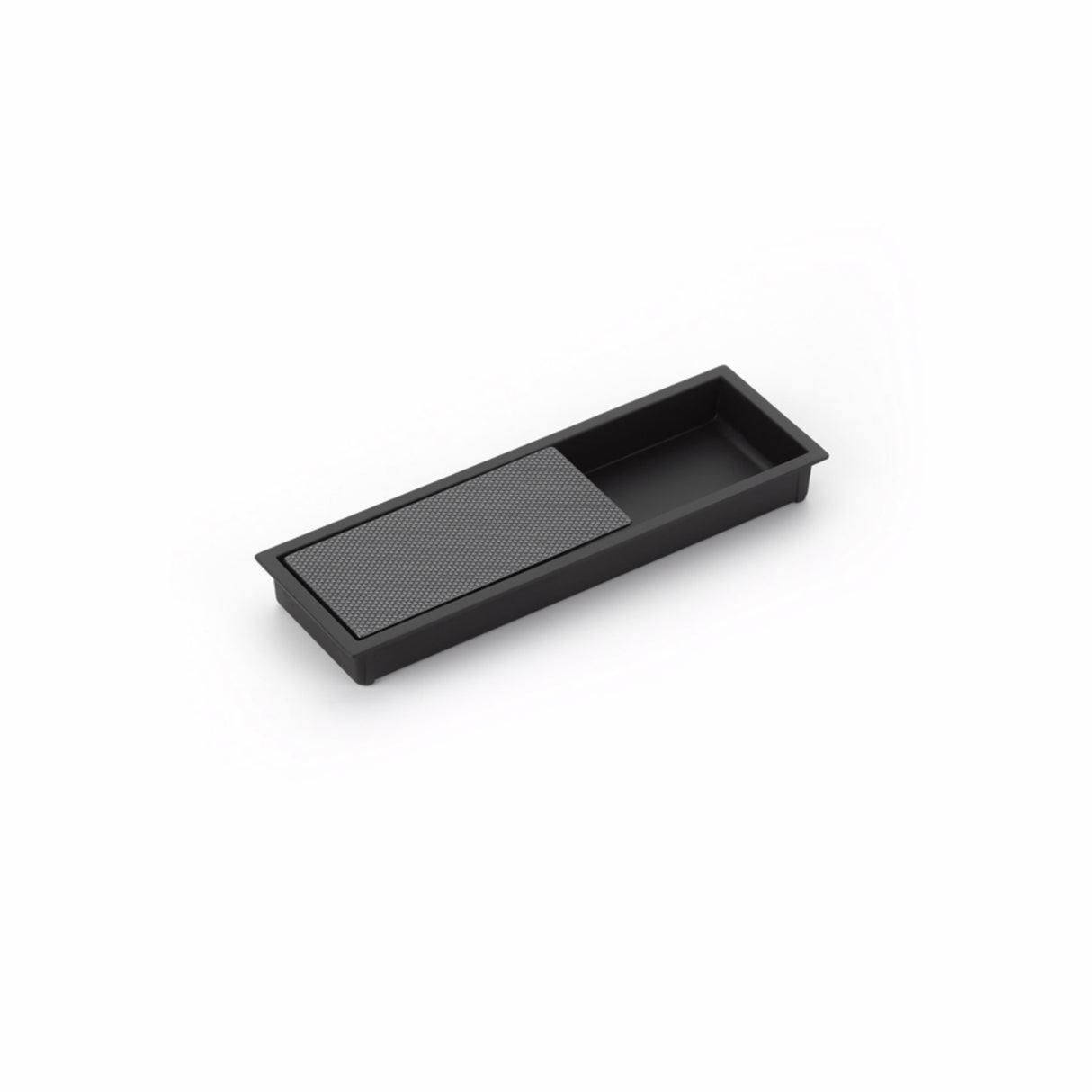 Schaub 1210-MB-GM 6-1/4" x 2" Modo Recessed Cabinet Pull Matte Black and Gun Metal Finish