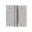 Hager 125041215.1 4-1/2" x 4-1/2" Full Mortise Single Acting Square Corner Spring Hinge Single Box # 140420 Satin Nickel Finish