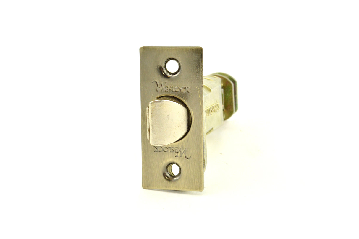 Weslock 12721XA-SL Dual Option Adjustable Dead Latch Antique Brass Finish
