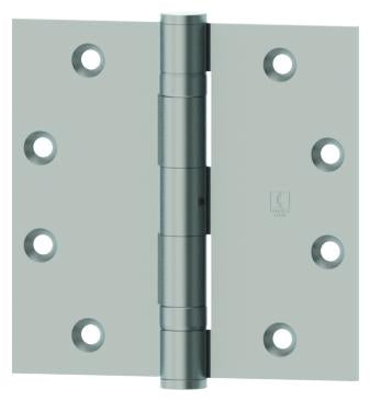 Hager 1279415NRP 4" x 4" Full Mortise Five Knuckle Plain Bearing Standard Weight Hinge; Non Removable Pin Satin Nickel Finish