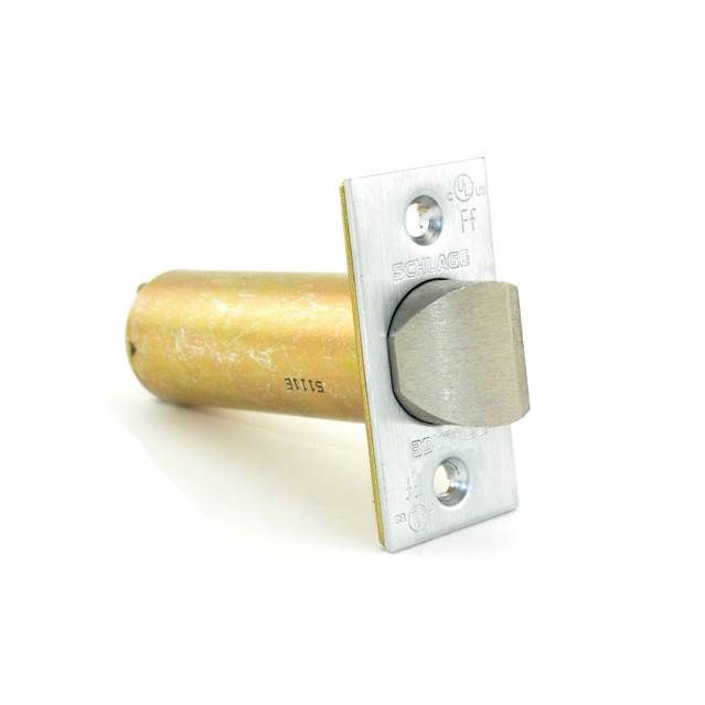 Schlage Commercial 14010626 D Series Square Corner Spring Latch with 3-3/4" Backset and 1-1/8" Face Satin Chrome Finish