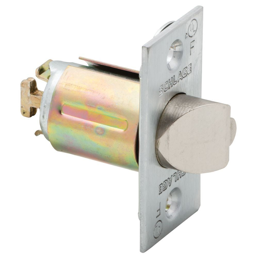 Schlage Commercial 14047626 D Series Square Corner Dead Latch with 2-3/8" Backset and 1-1/8" Face Satin Chrome Finish
