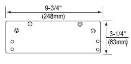 Norton 1688689 Overhead Holder or Narrow Top Jamb Drop Plate Aluminum Finish