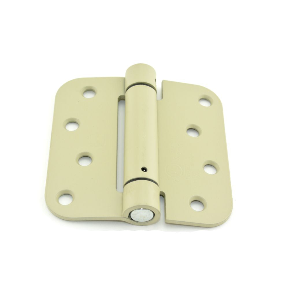 Hager 17524P 4" x 4" 5/8" Radius Corner Steel Full Mortise Residential Spring Hinge Prime Coat Finish