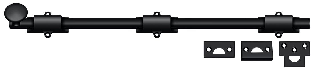 Deltana 18SB19 18" Surface Bolt; Heavy Duty; Black Finish