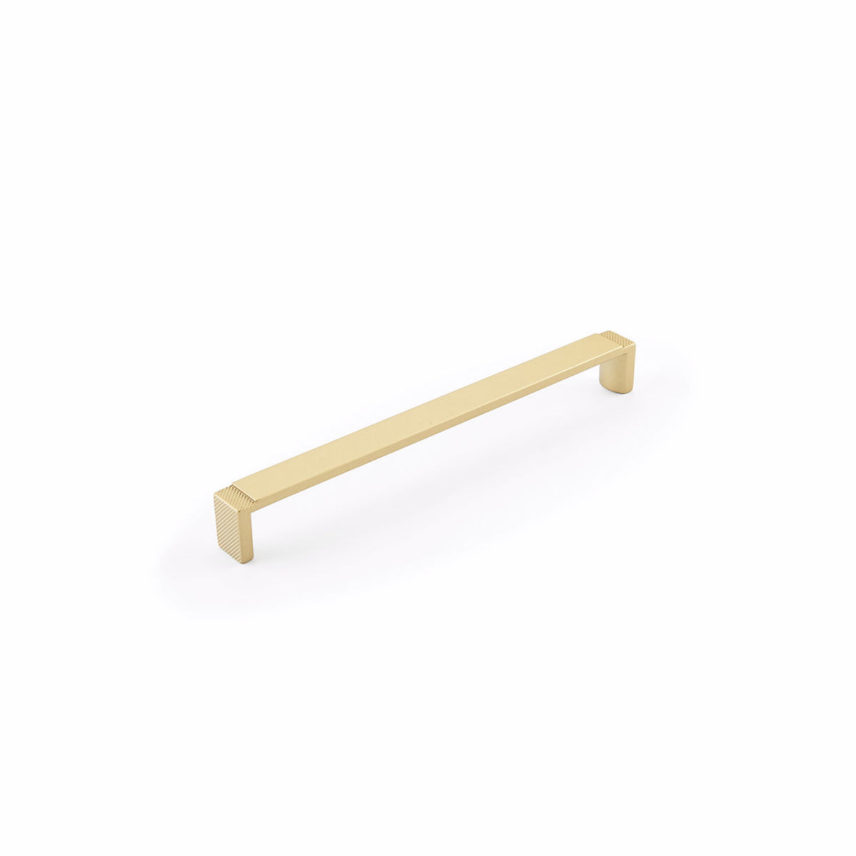 Schaub 20017-SSB 7-1/2" Center to Center Quadrato Wide Cabinet Pull Signature Satin Brass Finish