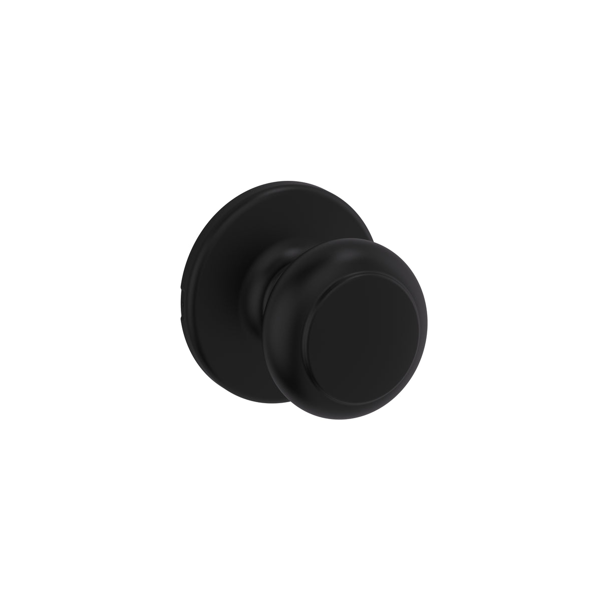 Kwikset 200CV-514 Cove Knob Passage Door Lock with 6AL Latch and RCS Strike Matte Black Finish