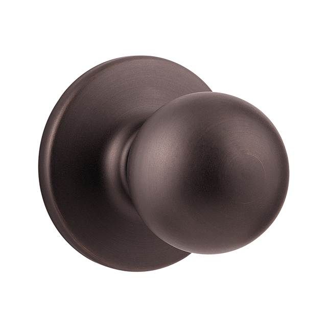 Kwikset 200P-11P Polo Knob Passage Door Lock with 6AL Latch and RCS Strike Venetian Bronze Finish