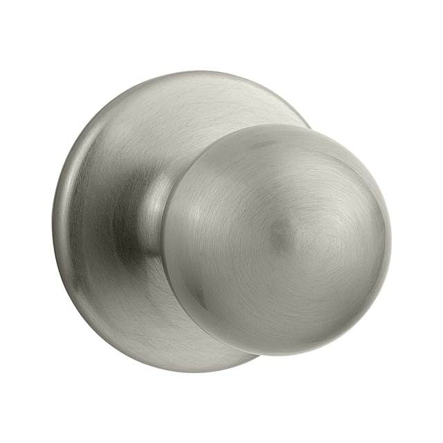 Kwikset 200P-15 Polo Knob Passage Door Lock with 6AL Latch and RCS Strike Satin Nickel Finish
