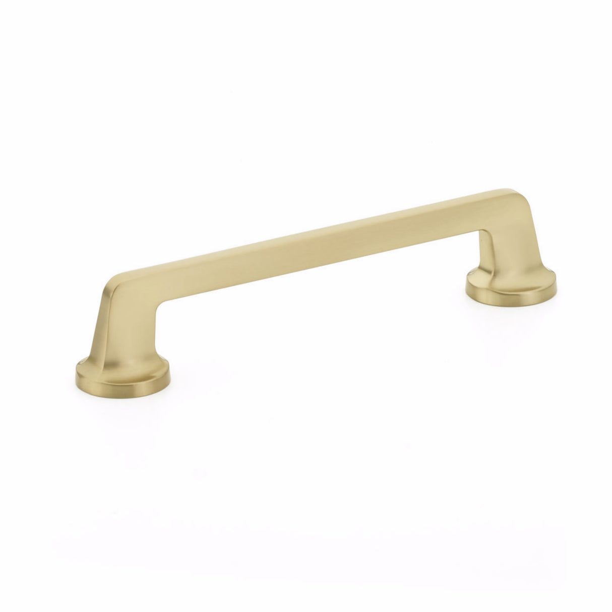 Schaub 202-SSB 6" Center to Center Northport Flat Cabinet Pull Signature Satin Brass Finish