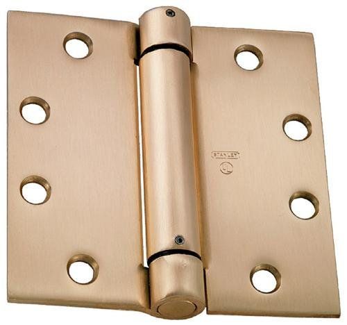 Best Hinges 2060R4123 4-1/2" x 4-1/2" Spring Hinge # 420940 Bright Brass Finish