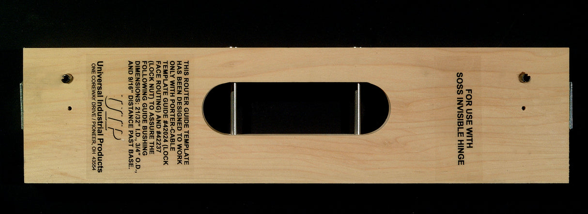 Soss 208IT Router Guide Template for 208 Hinges