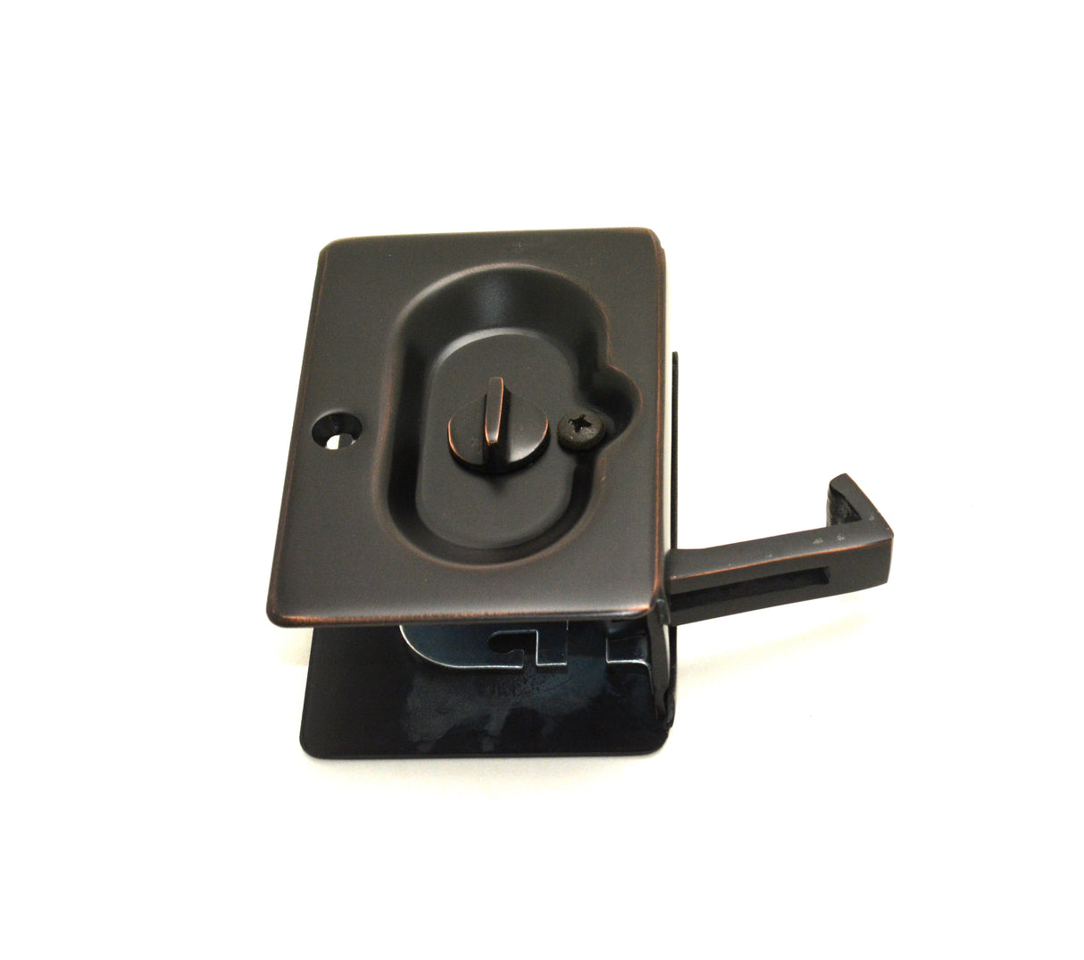 Emtek 2102US10B Priv Pocket Door Lock Oil Rubbed Bronze Finish