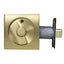 Emtek 2135US4 Square Privacy Pocket Door Tubular Lock with Privacy Strike Plate and Dust Box Satin Brass Finish