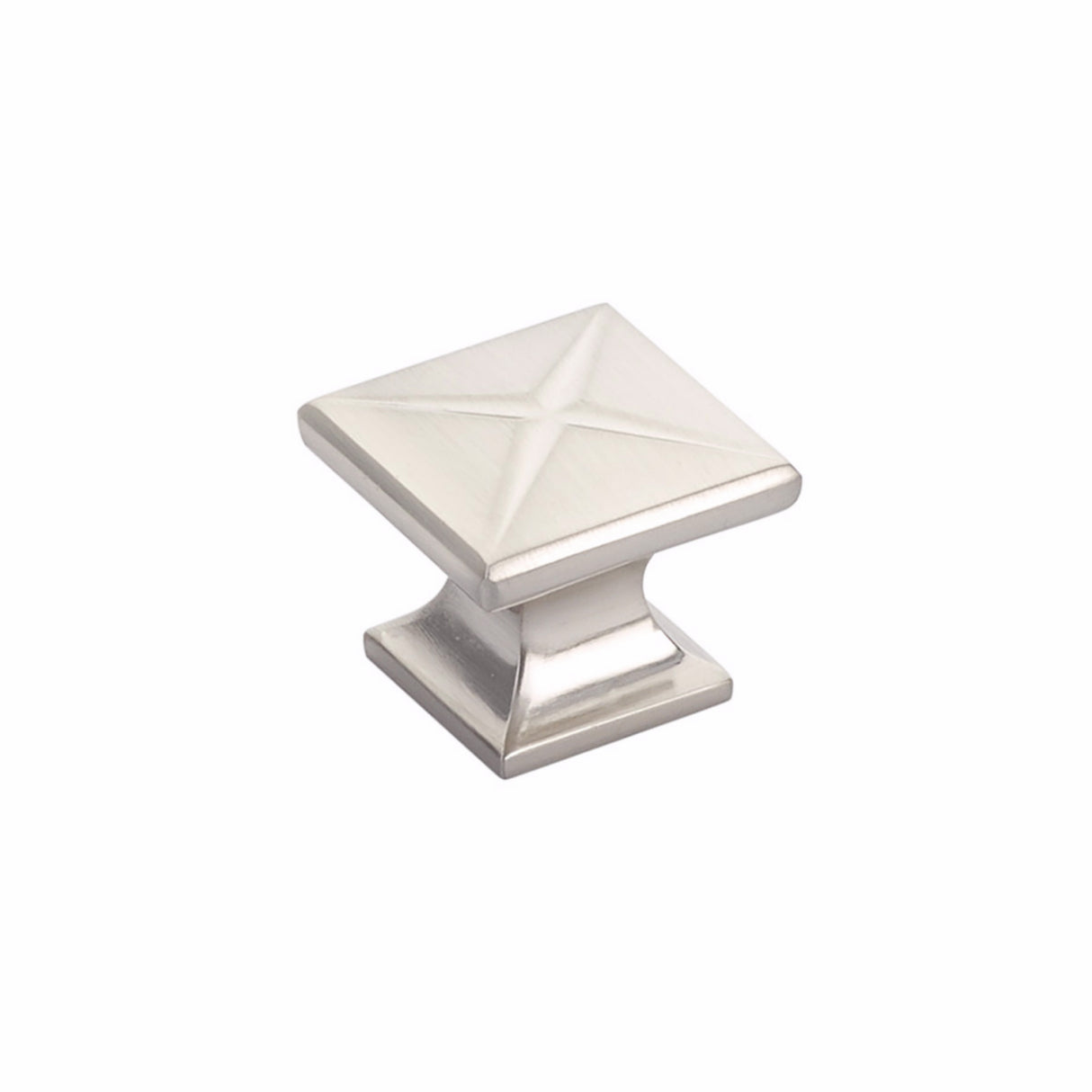 Schaub 215-BN 1-3/8" Northport Square Cabinet Knob Brushed Nickel Finish