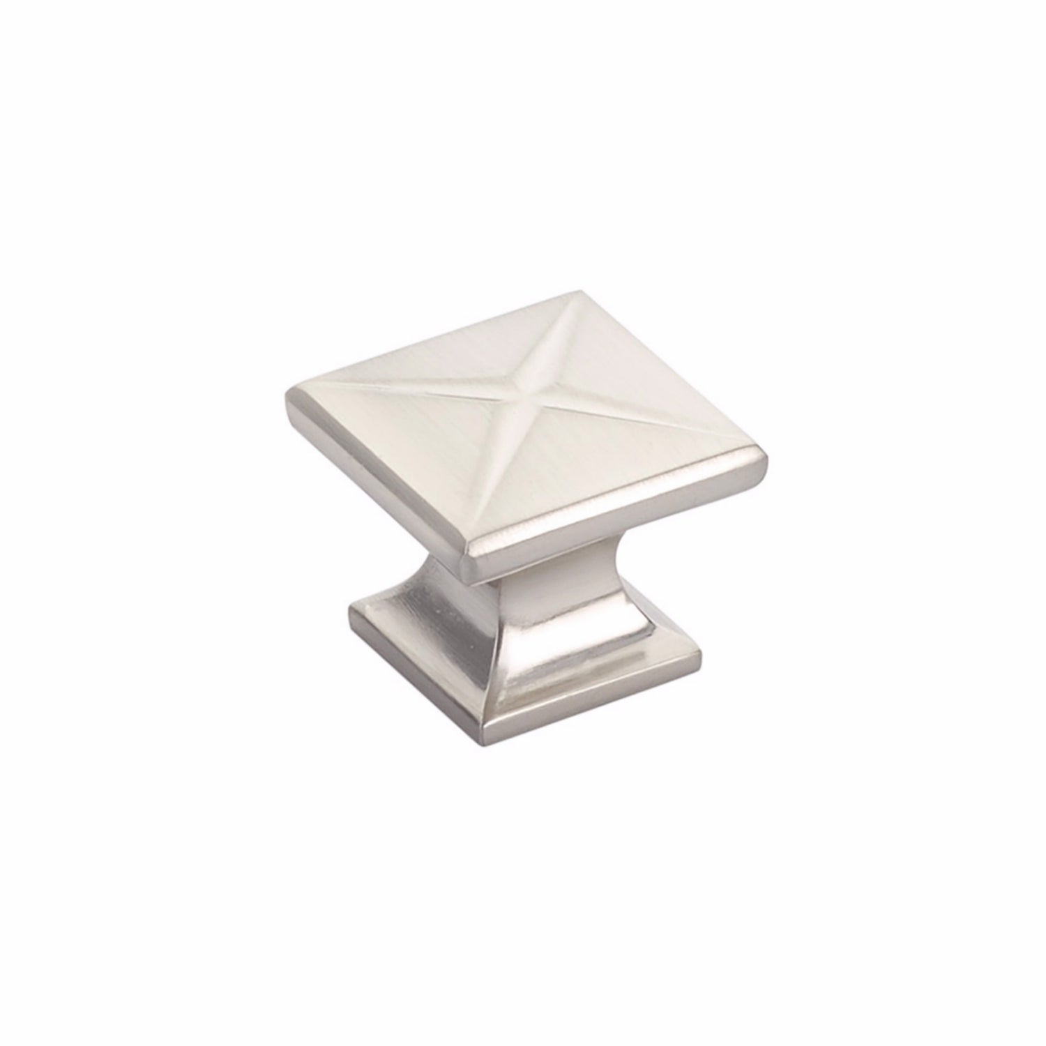 Schaub 215-BN 1-3/8" Northport Square Cabinet Knob Brushed Nickel Finish