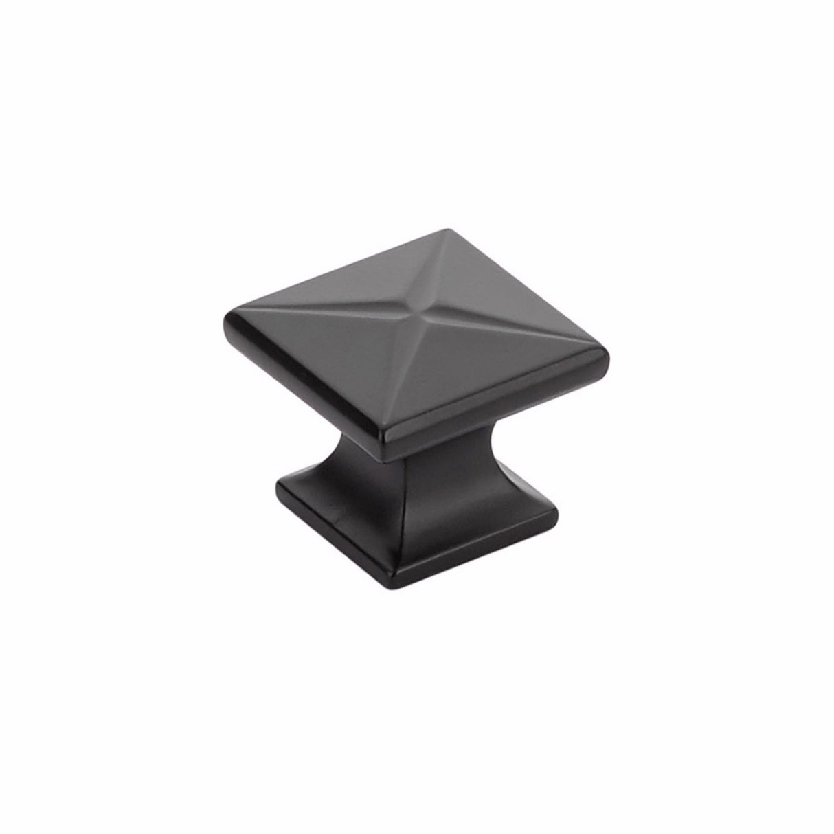 Schaub 215-MB 1-3/8" Northport Square Cabinet Knob Matte Black Finish